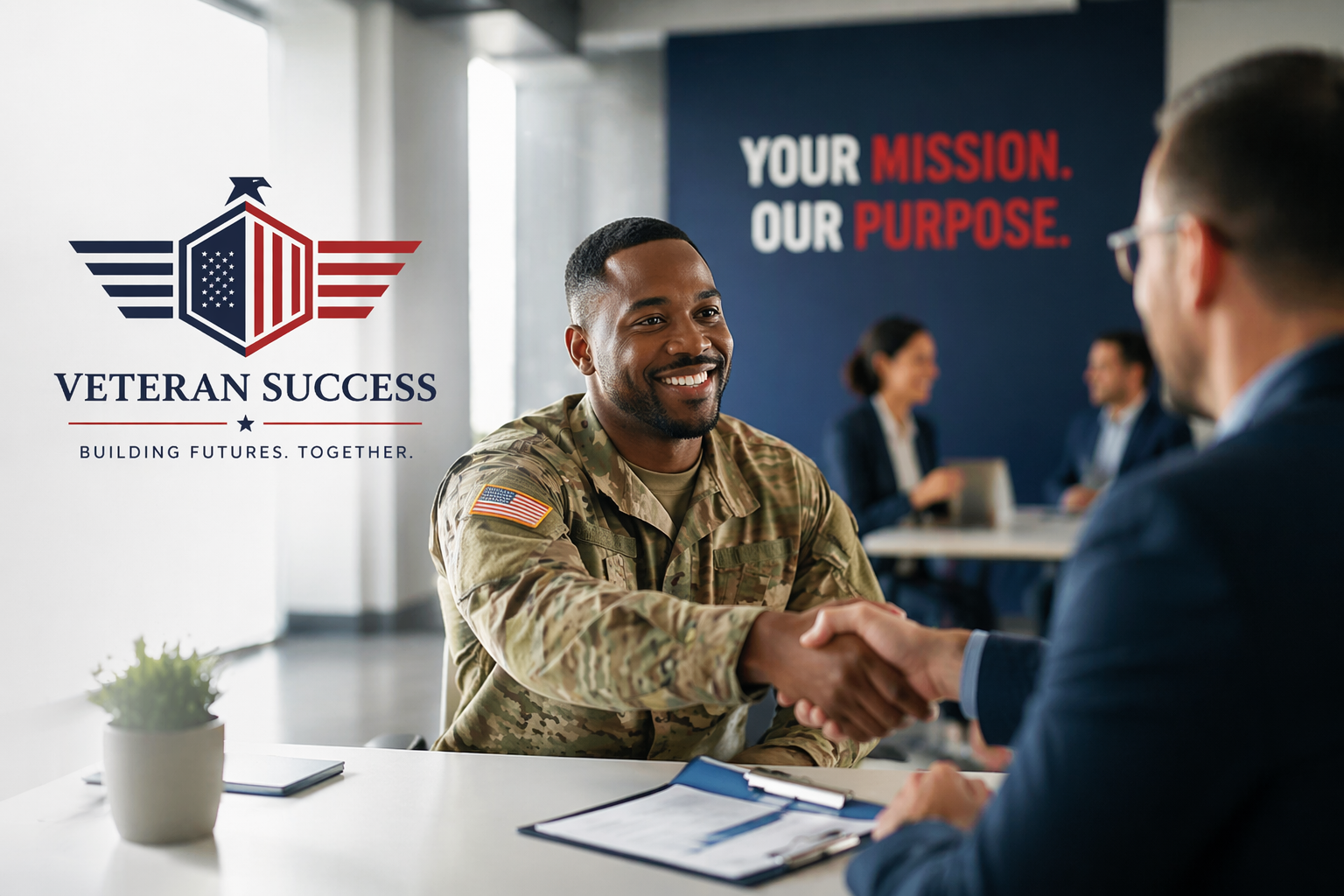 Veterans connecting with employers